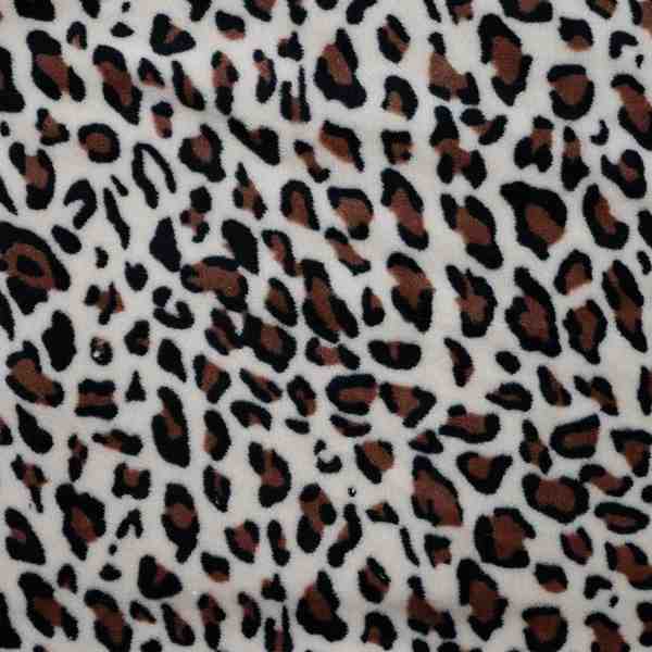 TISSU POLAIRE TOUT DOUX IMPRIME LEOPARD