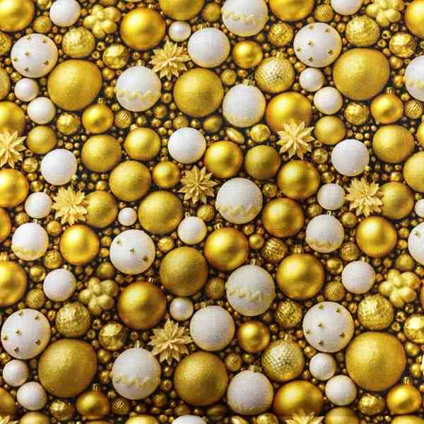 POPELINE DE COTON GOUTTES DE NOEL OR