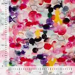 TISSU VISCOSE LIN IMPRIMÉ MOTIF AQUARELLE MULTI