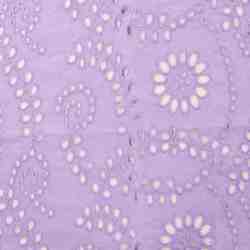 TISSU BRODERIE ANGLAISE LILAS