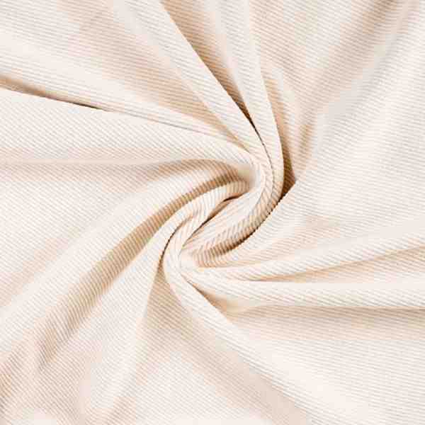 TISSU VELOURS COTELE BLANC ENVERS IMITATION MOUTON