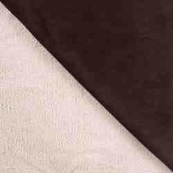 TISSU SUEDE FOURRURE MOUTON BRONZE ENVERS NATUREL