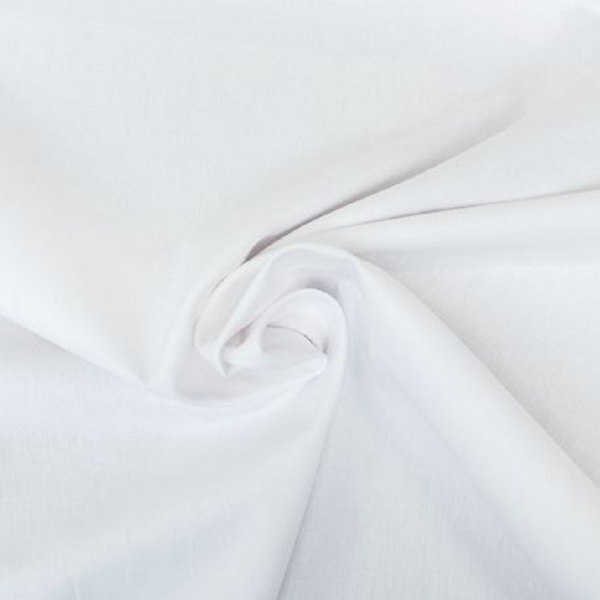 TISSU COTON TOILE A DRAP BLANC OEKOTEX