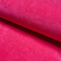 TISSU JERSEY VELOURS ROSE FUCHSIA OEKO-TEX 