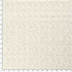 TISSU NOËL COTON DORÉS SAPINS & FLOCONS FOND ECRU