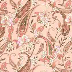 TISSU VISCOSE TWILL FLEUR ROSE