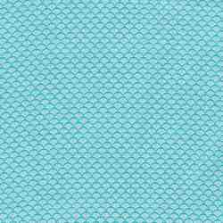 TISSU COTON IMPRIME ECAILLE BLEU TURQUOISE