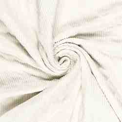TISSU VELOURS COTELE MATELASSE BLANC CASSE
