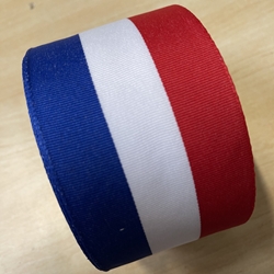 RUBAN TRICOLORE BLEU BLANC ROUGE 6.5 CM