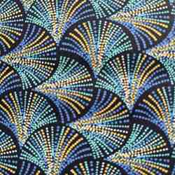 TISSU MFTA COTON PLUME TURQUOISE
