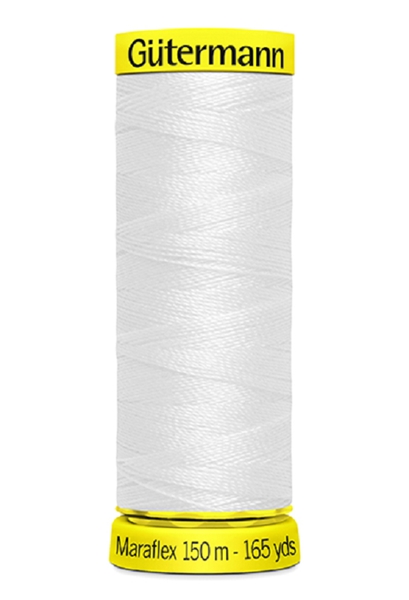 FIL GUTERMANN MARAFLEX ELASTIQUE 150M BLANC