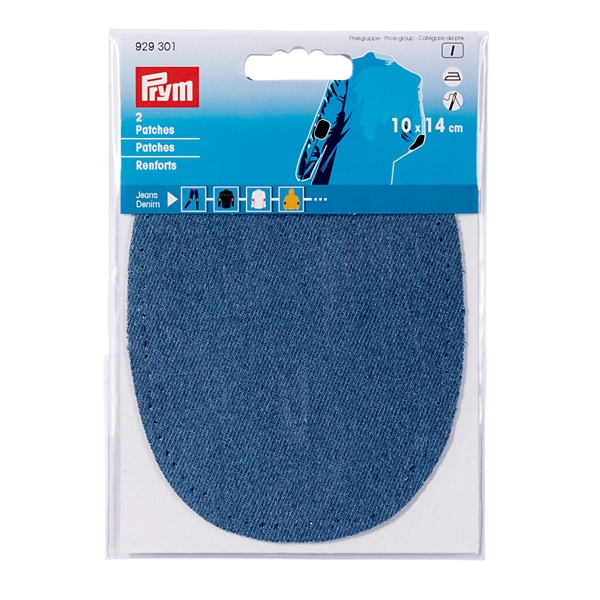 Renforts jeans thermocollant 10 x 14 cm bleu moyen