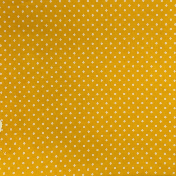 COUPON 70X50CM POIDS BLANCS FOND JAUNE