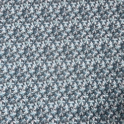 TISSU COTON FLEUR TURQUOISE 