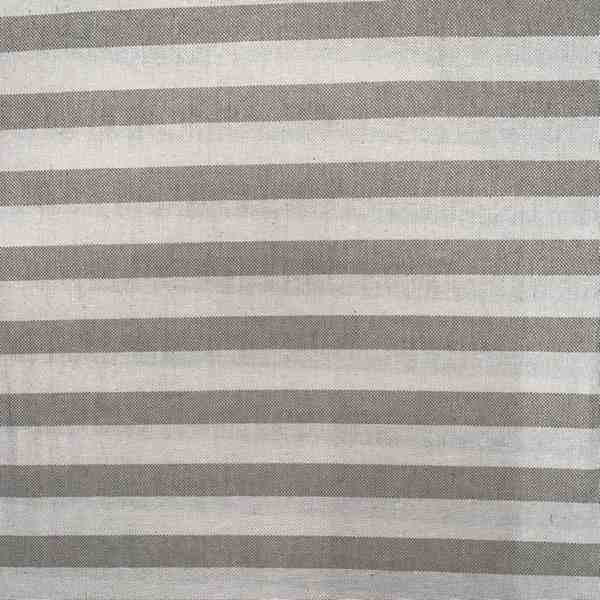 TISSU TOILE ASPECT LIN RAYURE BEIGE