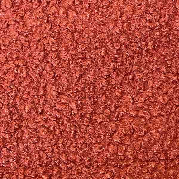 TISSU BOUCLETTE UNI TERRACOTTA