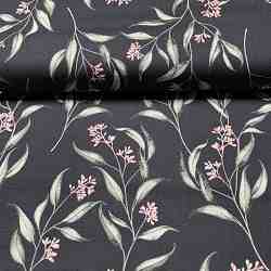 Tissu Popeline de Coton Oeko-Tex - lgance Floral