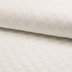 TISSU MATELASSE LOSANGE BLANC