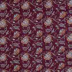 TISSU MATELASSÉ COTON IMPRIMÉ RÉVERSIBLE BORDEAUX 