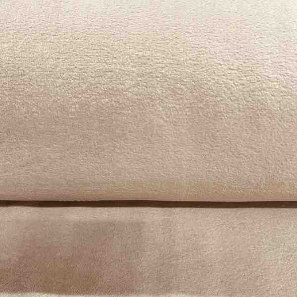 TISSU POLAIRE FLANNEL UNI BEIGE OURSON