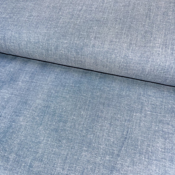 TISSU CHEMISE CHAMBRAY BLEU CLAIR 