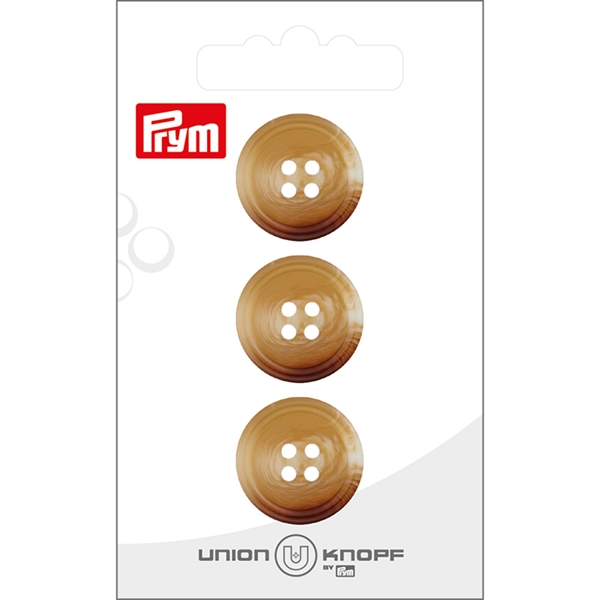 Bouton poly. 4-tr 20mm beige 