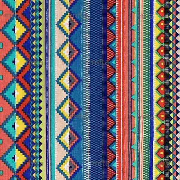 TISSU COTON ENDUIT ETHNIQUE TISSAGES DU MONDE