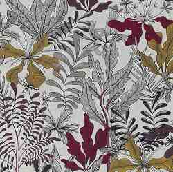 TISSU TOILE ASPECT LIN ENDUIT BANGKOK ROUGE