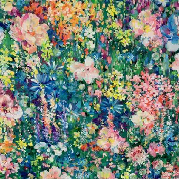 TISSU TOILE COTON GIVERNY MULTICO