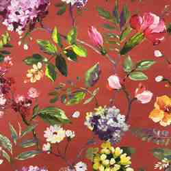 TISSU TOILE BACHETTE ETAMINES ROUGE EMERISE 