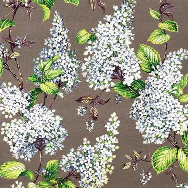 TOILE BACHETTE LILAS BLANC FOND TAUPE