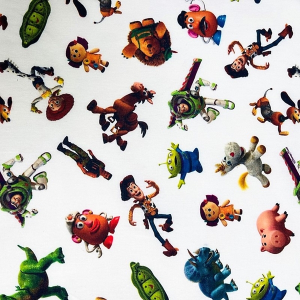 TISSU COTON DISNEY PERSONNAGES DE TOY STORY 