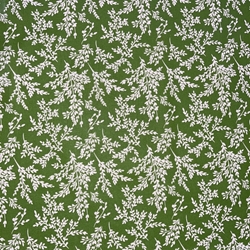 TISSU COTON FEUILLE FOND VERT