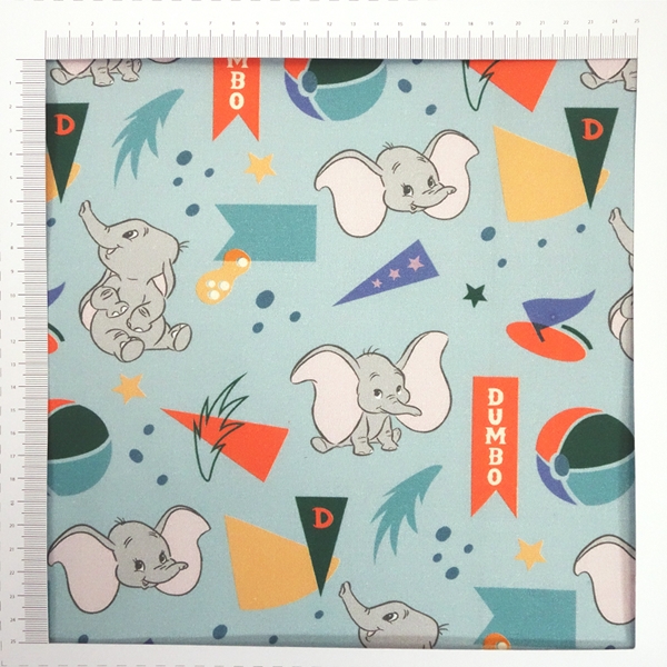 TISSU COTON DISNEY DUMBO BLEU