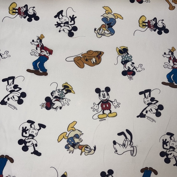 TISSU COTON DISNEY MICKEY MINNIE DONALD