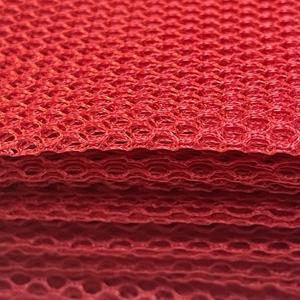 TISSU FILET MESH POLYESTER ROUGE