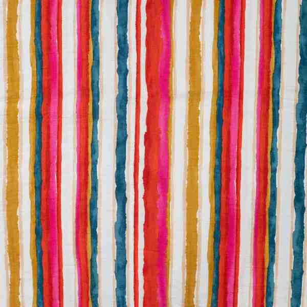 TISSU VISCOSE RAYURES MULTI