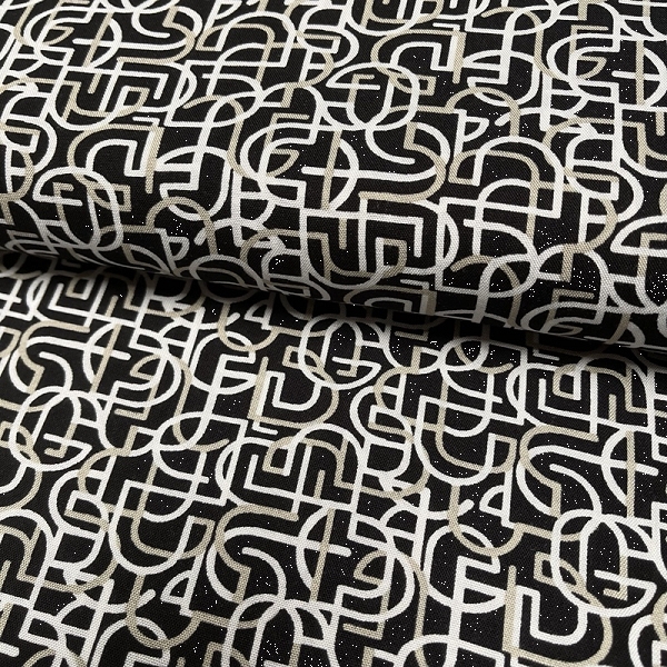 TISSU VISCOSE CHALLY  MODE NOIR