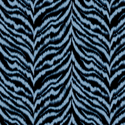 TISSU JERSEY POLYESTER TIGRE BLEU NOIR