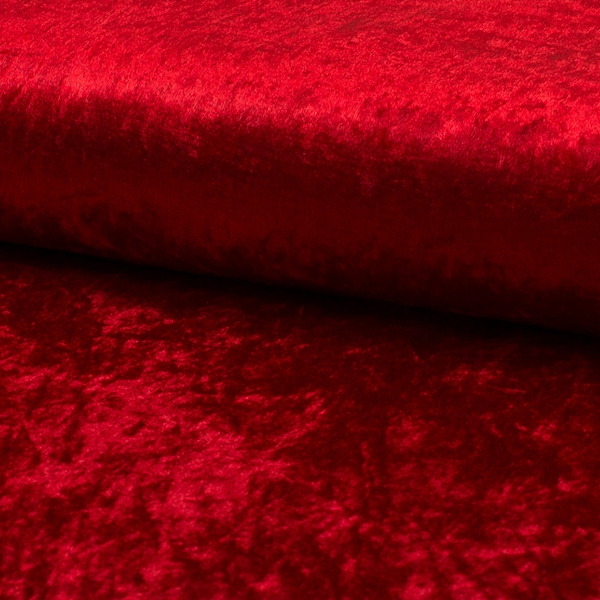 TISSU PANNE DE VELOURS ROUGE