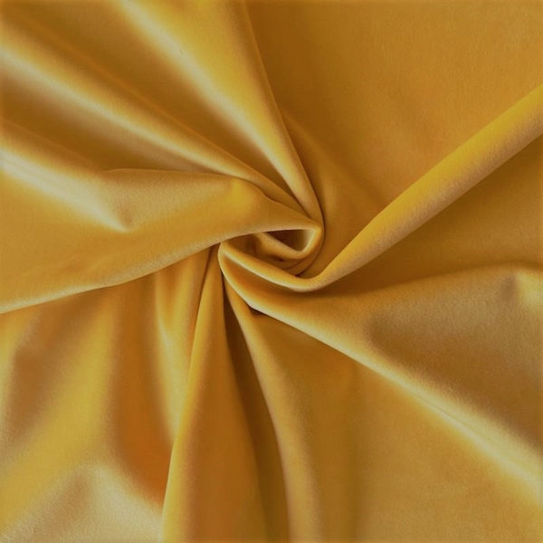 TISSU VELOURS VELVET JAUNE