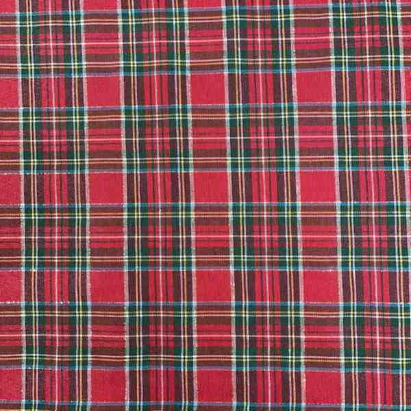 TISSU TOILE ECOSSAISE ROUGE