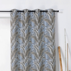 JACQUARD PALMIER SUMATRA GRIS CIEL