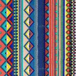 TISSU COTON ENDUIT ETHNIQUE TISSAGES DU MONDE