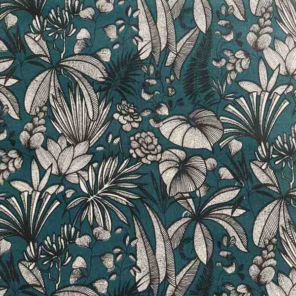 TISSU MFTA COTON JAVA BLEU OCEAN