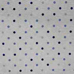 TOILE ASPECT LIN LORETTE POINTS BLEU