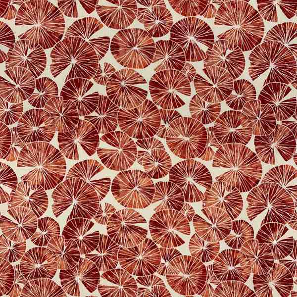 TISSU COTON MFTA WATERLILY TERRACOTTA
