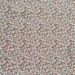 COTON IMPRIME FELURS CHAMPETRES BEIGE 
