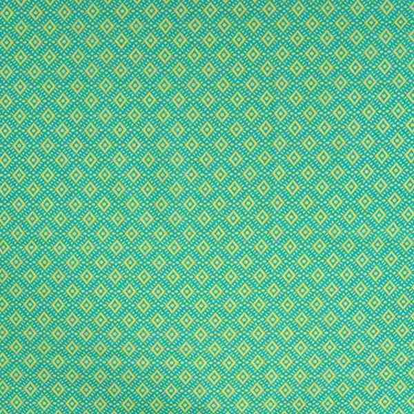 TISSU COTON IMPRIMÉ GÉOMÉTRIQUES LOSANGES VERT