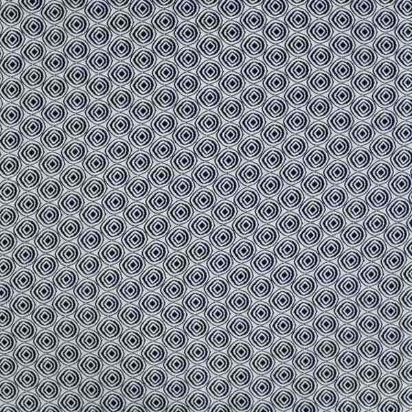 TISSU COTON IMPRIMÉ MOTIFS GÉOMÉTRIQUES BLEU